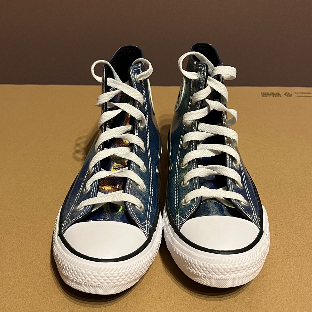 NWOT Converse All Stars Holographic Shimmer High Tops - Picture 3 of 6